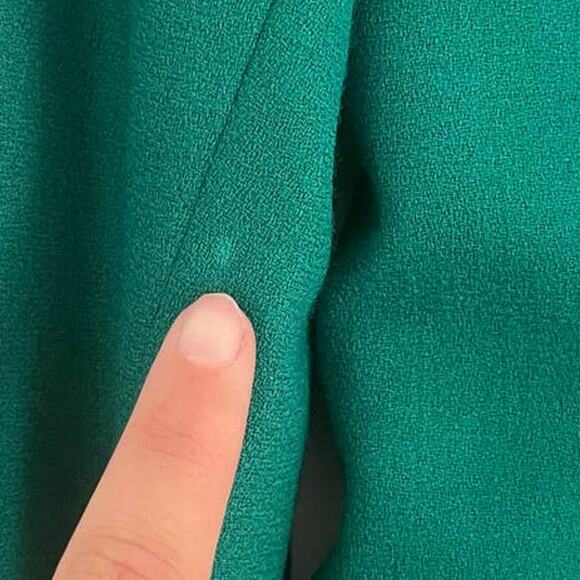 Vintage Carlisle 100% Wool Dress Green Midi Women's Size 8 Classic Retro - Picture 4 of 11